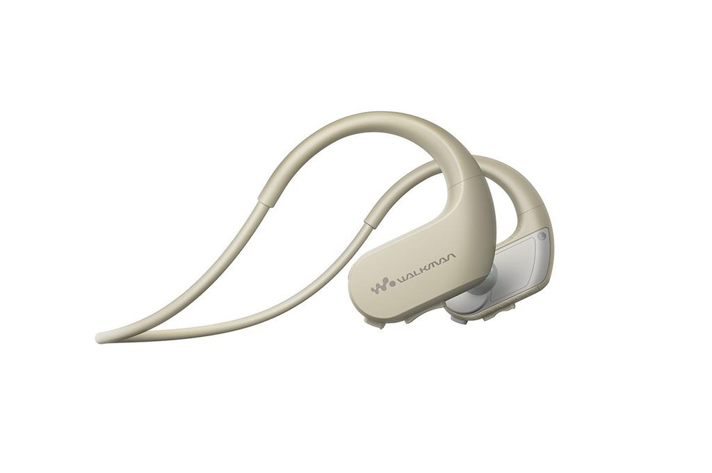 Sony Наушники со встроенным Walkman серии W 8 ГБ Спортивные, устойчивые к поту, цвета слоновой кости C NW-WS414 водонепроницаемые/солеустойчивые/пылезащищенные/холодостойкие/жаростойкие NW-WS414