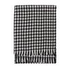 Winter Warm Couple Knitted Plaid Scarf Korean Style Versatile Tassel Contrast Color Houndstooth Scarf for Women