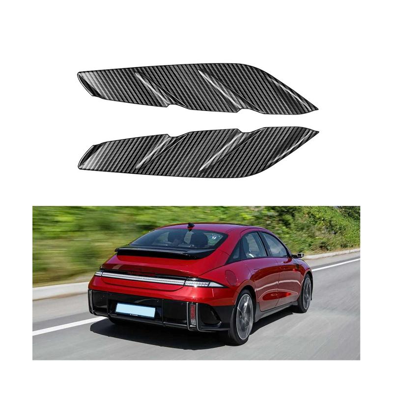 For Hyundai IONIQ 6 + Car Rear Fog Lights Lamp Strips Trim Cover Stickers Rear Bumper Spoiler