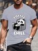 Coffee Chill Panda Enjoying Time T Shirts Men Women Short Sleeve Oversize T Shirt Loose Summer Tee Clothes Casual Fashion Tops