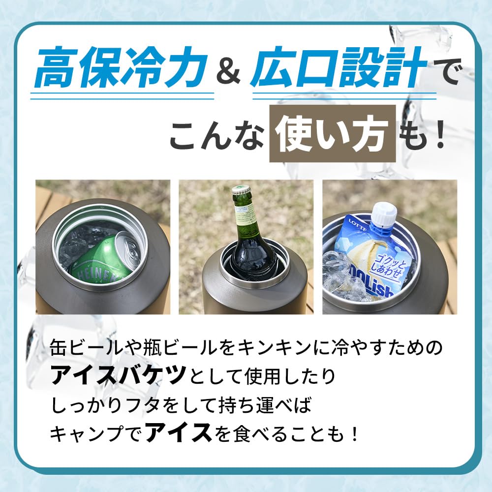 WAQ КОНТЕЙНЕР ДЛЯ ЛЬДА Лед ледник для поддержания холода и широкий для кемпинга и улицы большой вакуумный контейнер из нержавеющей стали, теплый, горловина, использование,