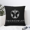 Квадратная наволочка Tomorrowlandd Бельгийская наволочка для подушки с электронным танцевальным принтом Потрясающая декоративная наволочка на молнии Для автомобиля 18"