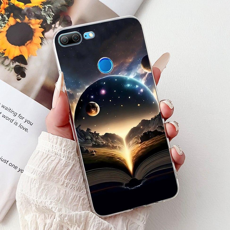 Прозрачный чехол для Honor 9 Lite Милый Кот Модные Цветы Смешная Расписная Задняя Крышка Для Чехла Телефона Honor 9Lite LLD-L21 LLD-L31 LLD-L11