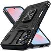 Slid Camera Anti-Drop Protect Cover For Samsung A56 A36 A26 A16 A55 A35 A25 A15 A54 A34 A52 Metal Ring Magnetic Stand Phone Case