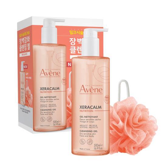 Avene Gerakam Nutrition Очищающий гель 500мл (+шар для душа в комплекте)