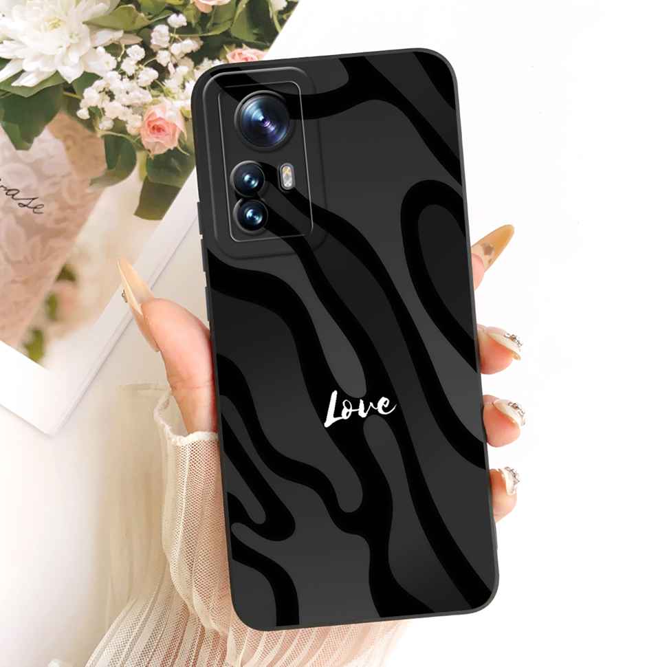 For Xiaomi Mi 12 Pro 2201122C Case Bright Flowers LOVE Silicone Soft Back Cover For Xiaomi MI12 PRO Mi 12S Pro 6.73" Phone Cases