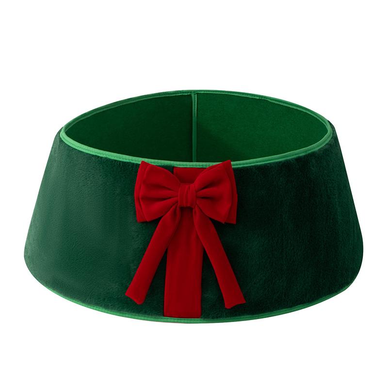 1PC Red Green White For Artificial Trees Tree Stand Base Holiday Plush Cloth Home Decor Bow Christmas Tree Collar Festival