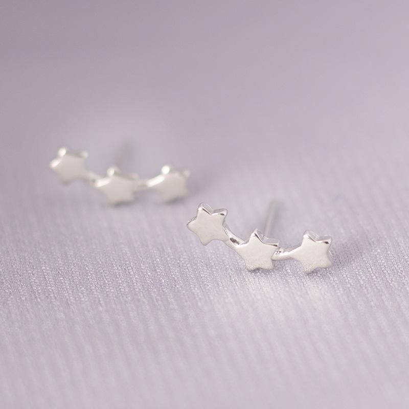 Korean Style S925 Silver Needle Stud Earrings for Women – Minimalist & Personality Design