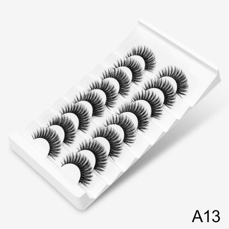 Пушистые ресницы, 8/5 пар, наращивание ресниц, De Cils, макияж, красота, накладные ресницы, оптовая продажа, натуральные тонкие ресницы-лифтинг