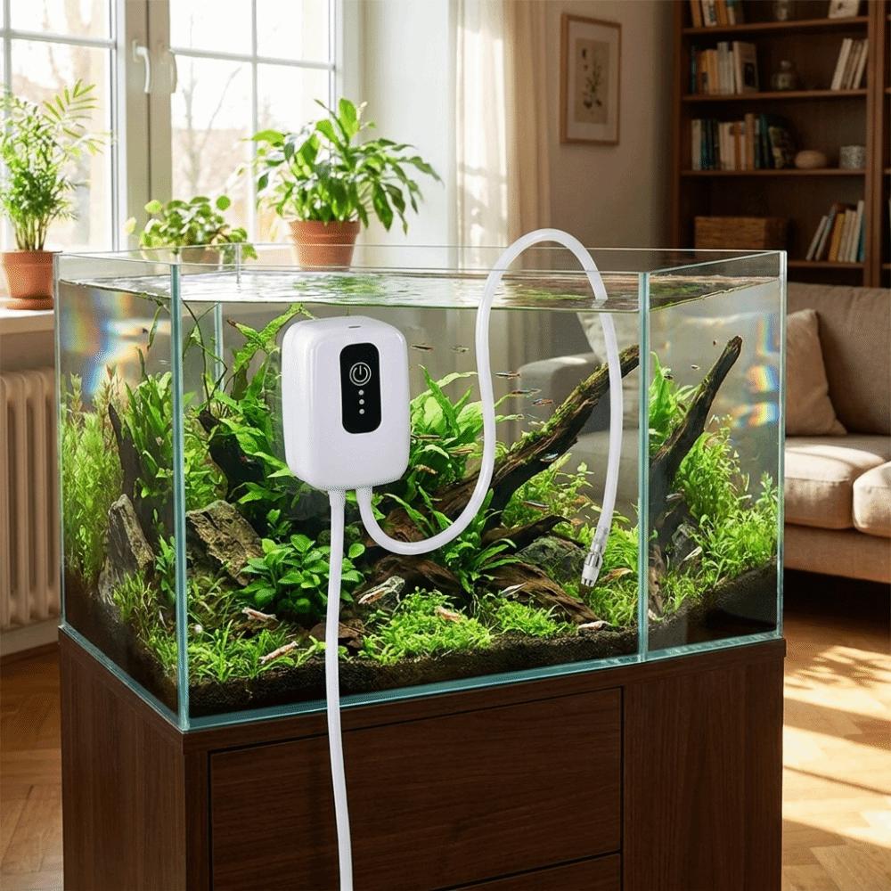 Mute Siphon Pump Portable Electric Suction Drainer Fish Tank Water Changer Aquarium Maintenance