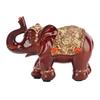 Elephant Statue Durable Resin Cute Elegant Attract Wealth Round Corner Elephant Decor for Home Bedroom Office