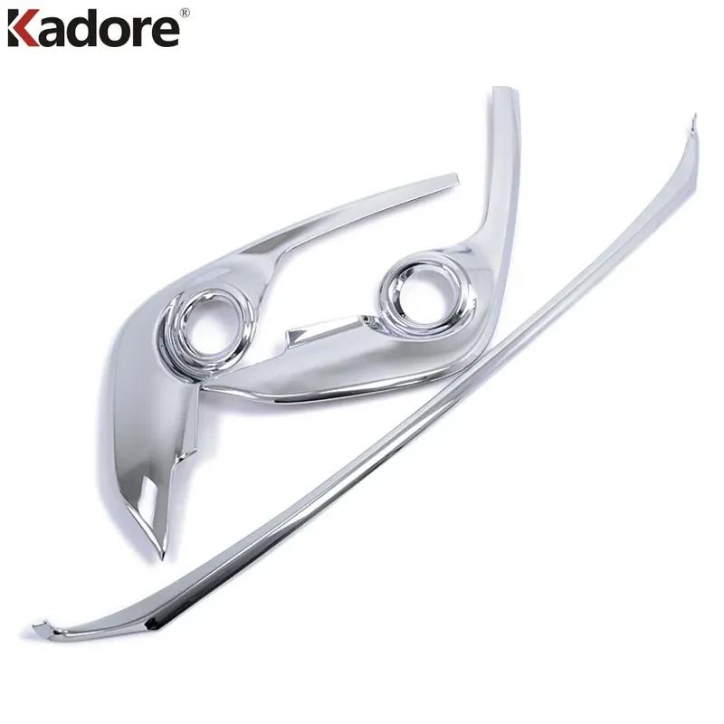 Front Bottom Bumper Cover Trim For Toyota Sienta 2016 2017 2nd Ge XP170 Chrome Car Head Fog Light Lamp Bezel Trims Accessories