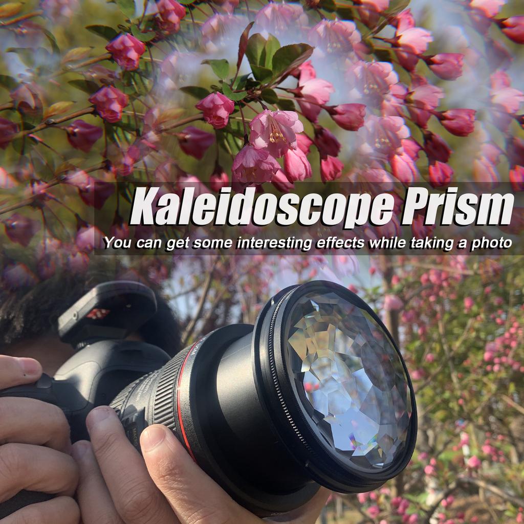 77mm Kaleidoscope Prism Camera Glass Filter Variable Number of Subjects SLR Photography Accessories