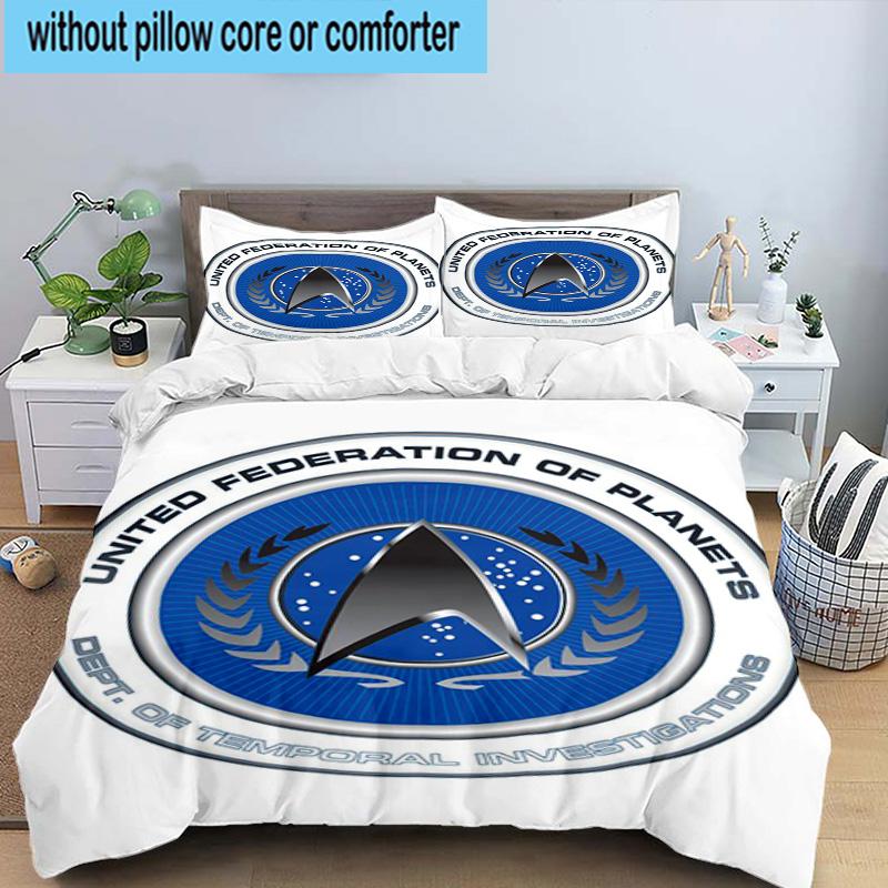 Starship Emblem 3pcs Bedding,Including 1pc Duvet Cover And 2pcs Pillowcases Perfect for Christmas,Ideal for Bedroom, Dormitory
