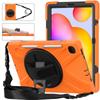 For Samsung Galaxy Tab S6 Lite Stand Case SMP620 P610 P613 P615 P619 Anti-knock Cover Holder with Pencil Slot and Shoulder Strap