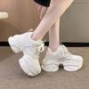 Fleece Thick-soled Dad Women's Shoes Are Popular This Year 2025 New Winter Foot-showing Small Thick-soled Sports Women's Shoes