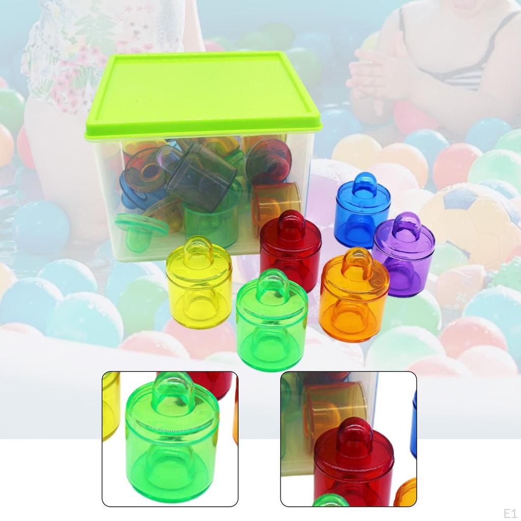 Stacking Toys 18Pcs Stackable Pots Early Education Summer Kindergarten Translucent Color