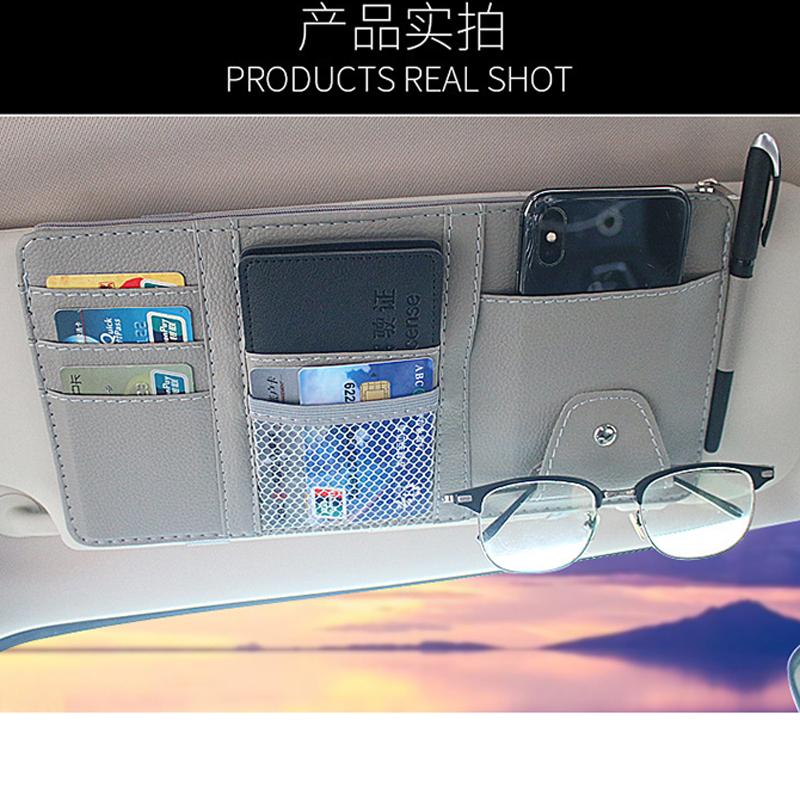 Автомобильный Стайлинг, органайзер для козырька, авто солнцезащитный козырек, сумка для хранения, автомобильный органайзер, держатель для солнцезащитных очков, органайзер для карт, карманная ручка для билетов