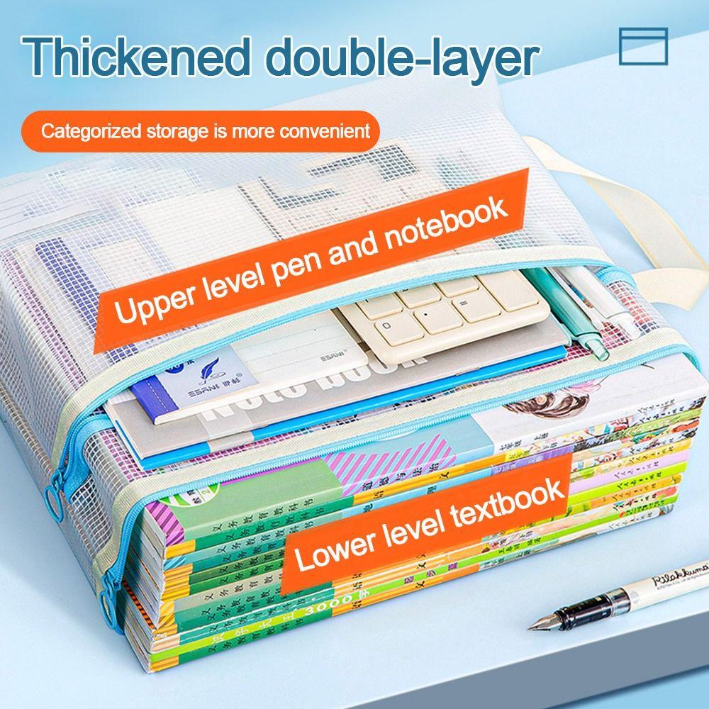 Папка для документов A3/A4 Прозрачная сетчатая сумка для хранения Новая классификация Папка для файлов