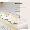 Inyahome Flower Bathroom Rugs Mat with Soft Superfine Fiber Non Slip Durable Bedroom Mats Machine Washable Door Mats for Bathtub