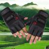 Men and Women's Outdoor Sports Half Finger Gloves PU Leather Leaky Finger Thin Dance Performance Tactical Fitness Half Finger Leather Gloves