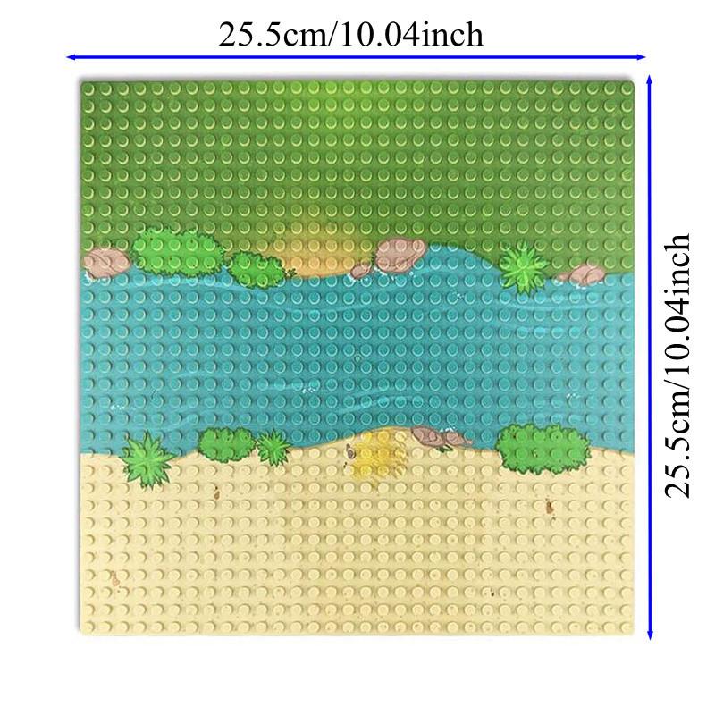 1 шт. 32x32 Традиционные Блоки Детали Базовая Пластина Строительные Кирпичики Джунгли Лес Океан Базовая Доска Аксессуары Идея Рождественского Подарка Игрушки идеально подходят для