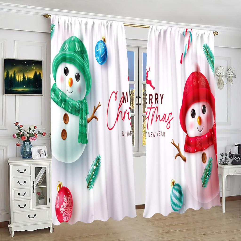 2 шт. - Зимнее рождественское украшение с принтом «Рождественский снеговик» для спальни, гостиной, кабинета, личного пространства