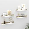 VidaXL Wall Shelves 4 Pcs White and Sonoma Oak 40x9x3 Cm