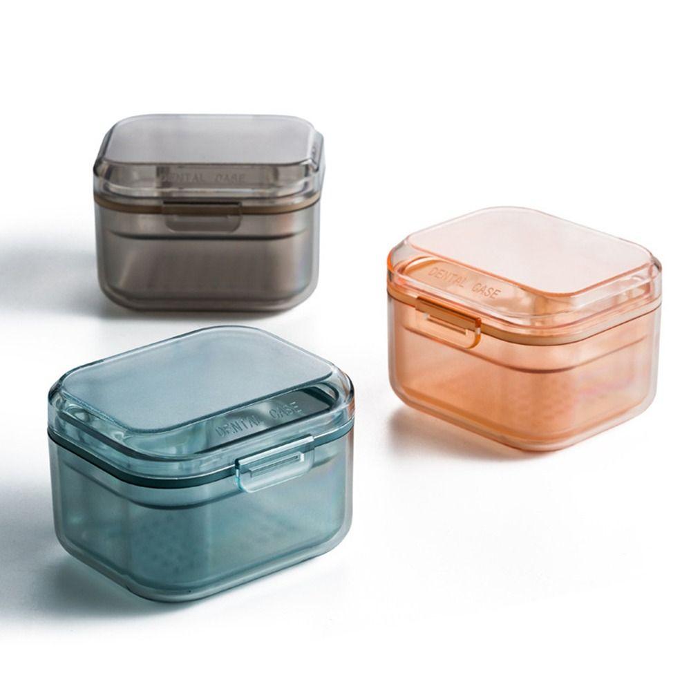 Soak Orthodontic Retainer Denture Case Tooth Socket Box Braces Storage Box Mouth Guard Container