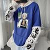 Funny Japanese Anime Demon Slayer Shinazugawa Sanemi Men Hoodie Sweatshirts Women Harajuku Wind Column Loose Casual Sweatshirts