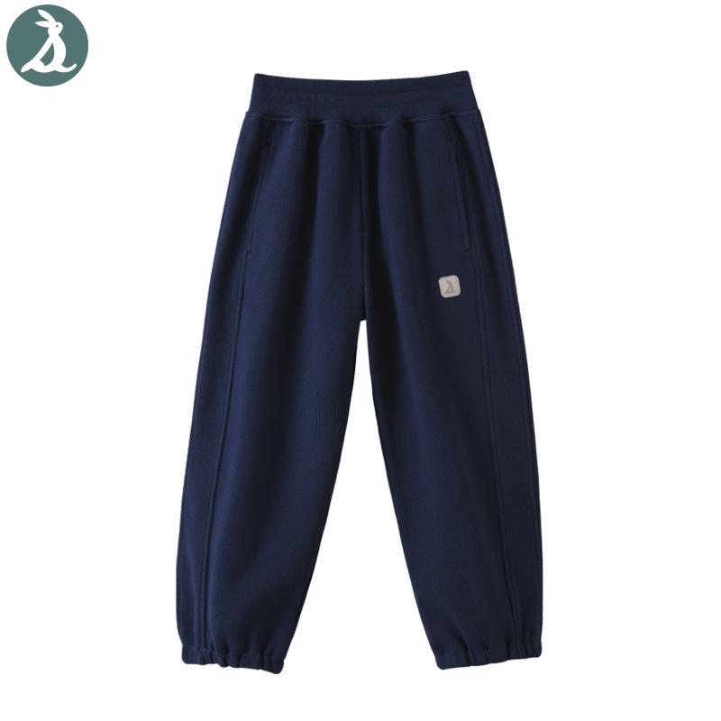 Детские брюки из вафельного хлопка - Верхняя одежда для девочек весна/осень: Повседневные спортивные брюки 2025 года