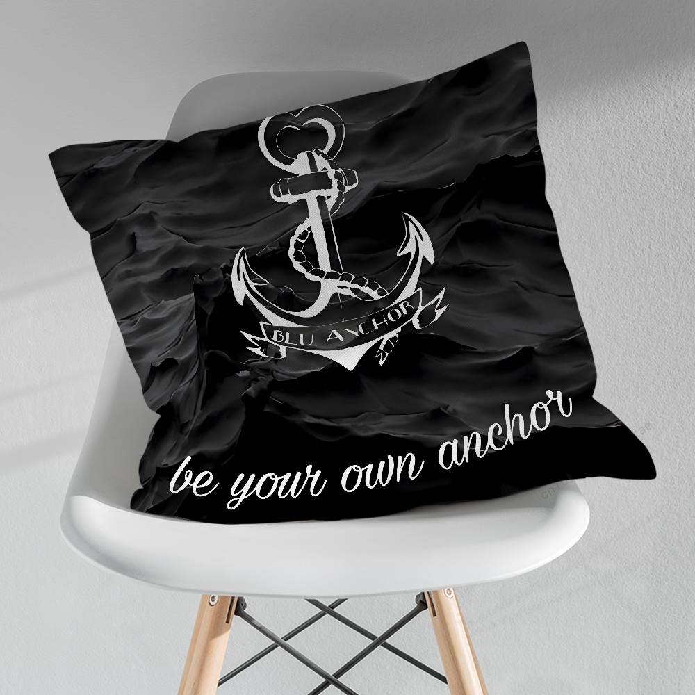 Boat Ship Art Anchor Various Sizes Square Pillow Case For Car Home Bedchamber Decor Birthday Gift
