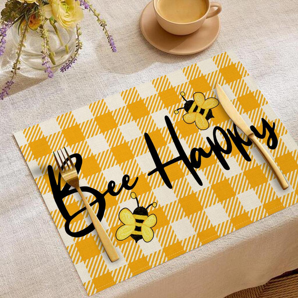 Художественные цветочные подставки с цитатой «Gather» Милые акварельные цветочные дизайны Термостойкие настольные коврики для обеденного стола