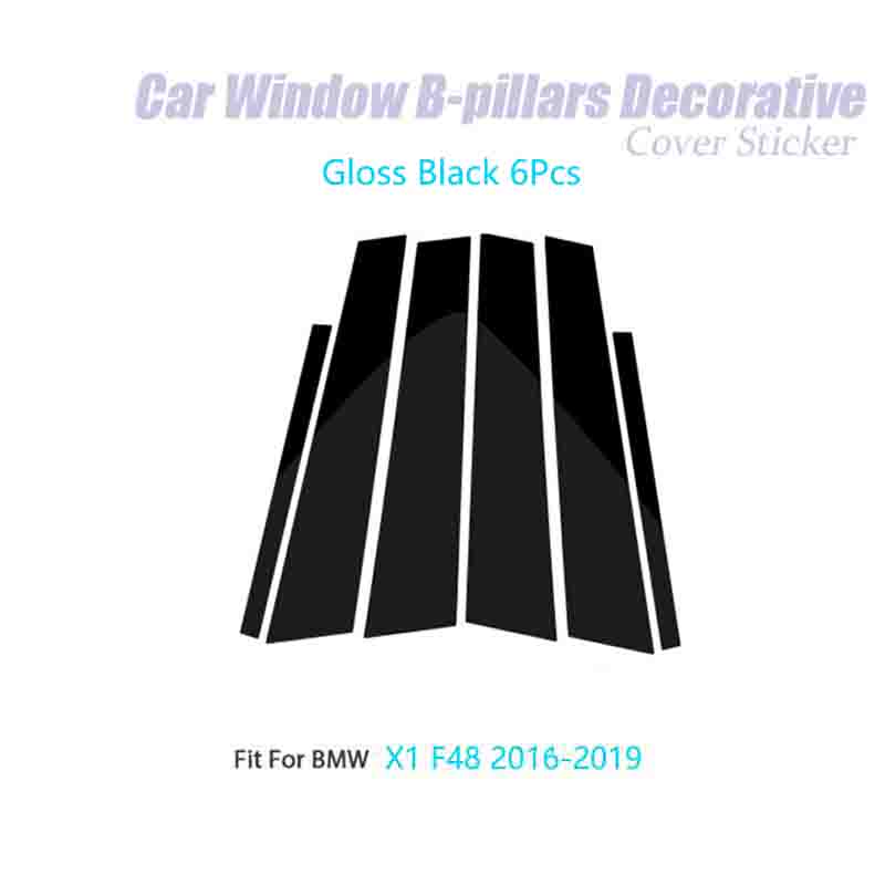 Глянцевый черный для BMW E60 E90 F30 F10 F20 F07 E70 E84 E46 X1, декоративная наклейка на окно автомобиля, средние стойки, отделка для стайлинга автомобиля