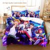 Набор постельного белья Ensemble Stars Односпальный Полуторный Полный Евро Кинг-сайз Набор для кровати Взрослая Мальчишеская спальня Комплекты пододеяльников Комплект постельного белья с аниме