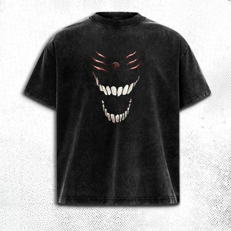Anime Tokyo Ghoul Eto Sen Takatsuki Graphic T Shirt Men Women Washed Cotton Tshirts Vintage Casual Clothing Harajuku T-shirt