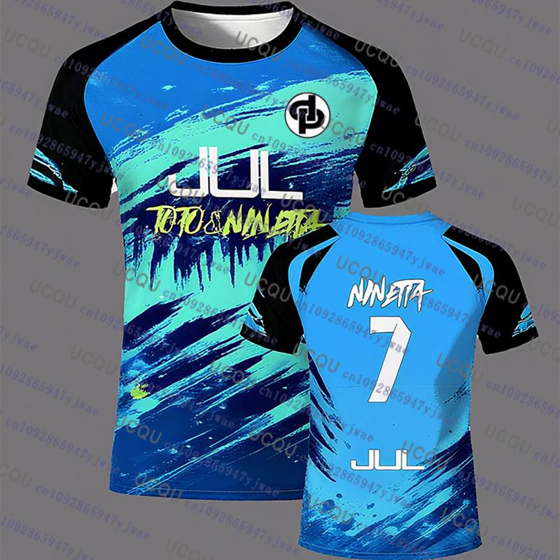 90-minute JUL Toto&Ninetta Pré Series Soccer T-shirt Women Men's Summer Outdoor Sports Quick-drying Women's Training T-shirt