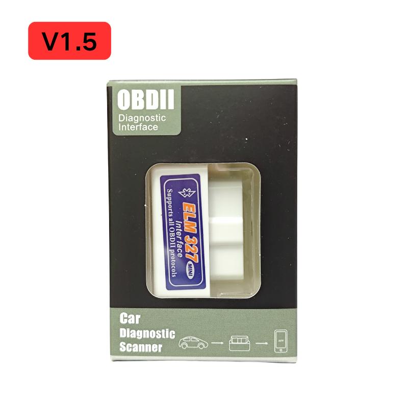 Мини ELM327 Bluetooth OBD2 Сканер Читатель кодов 2025 V1.5/V2.1 Инструменты для диагностики автомобиля Детектор ошибок Check Engine 16-контактный адаптер