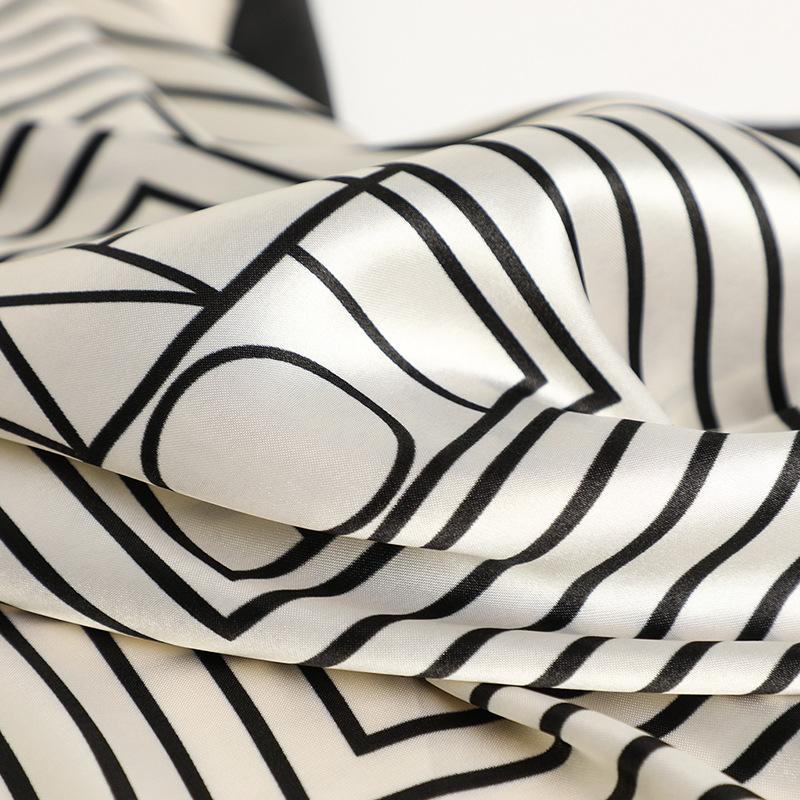 90X90CM Scarves Women Print Hair Neck Square Silk Scarf Office Ladies Shawl Bandana Handkerchief Headcloth Foulard Female Wraps