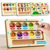 Early Education Puzzle Board Magnetic Maze Board Color Sorting Game Counting Toy Wooden Magnet Puzzles Educational Toys Gift