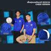 THAILAND National Football Soccer Print JERSEY CHEER Quick Dry Shirt Round Neck Polyester Short Sleeve Uniform Elephant Logo Sport Outdoor