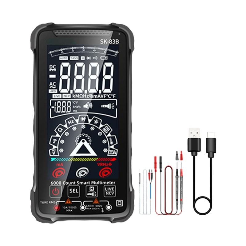 High Precisions Digital Multimeter with Large LCD Display & Auto Ranging Functionality Portable Handheld Multimeter
