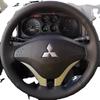Для Mitsubishi Pajero 2008-2011 V73 2011 L200 Черная Кожаная Накидка на Руль Автомобиля, Сшитая Вручную