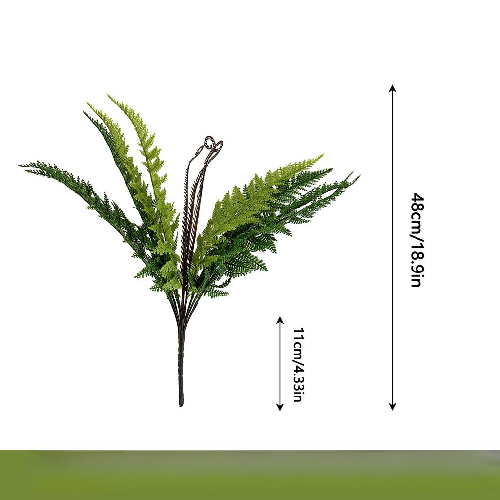 Artificial Plant Feel Soft Glue Giant Fern Leaves Persian Fern Plant Wall Fake Flower Green Plant Decoration
