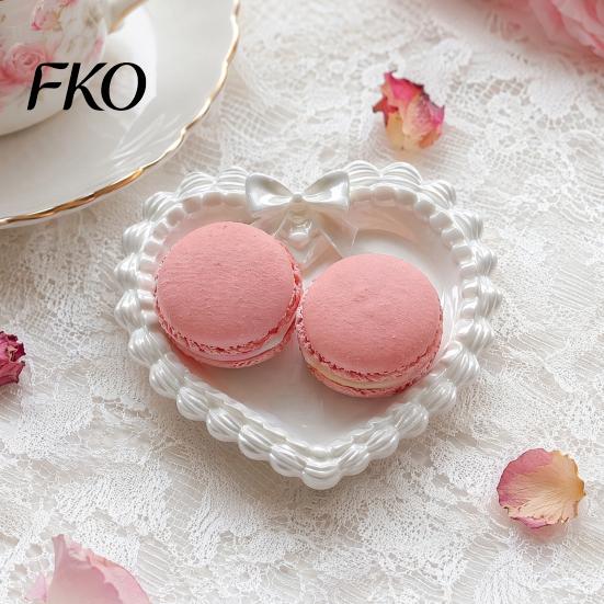 Decorative Jewelry Display 3D Printed Bow Tray, Heart Shape Ring Dish, Entryway Table Trays, Pink Organizer Trinket Tray for Rings Necklaces