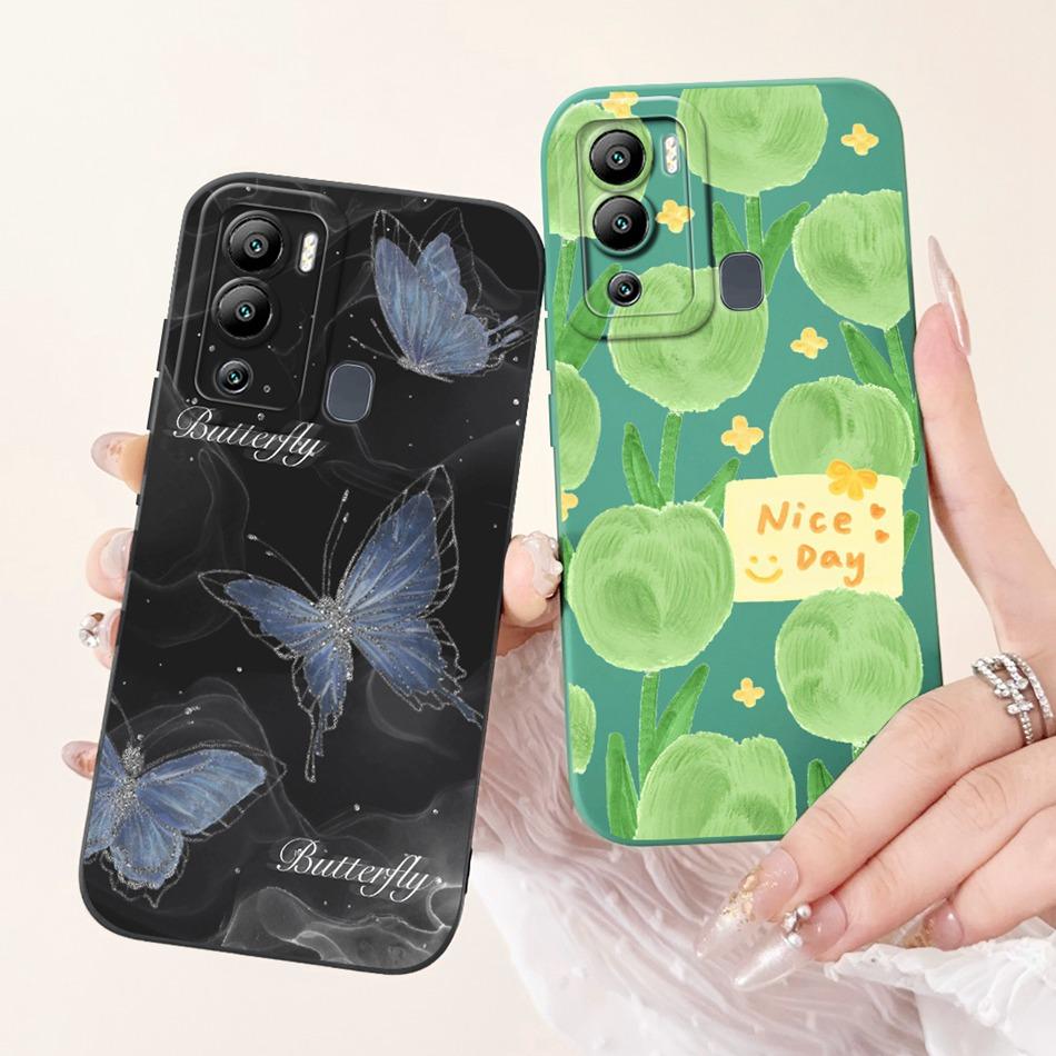 Для Infinix Hot 12i X665B Чехол для Infinix Hot 12 Play X6816C Hot12i 12Play Элегантная Печать Защита Камеры Мягкие Силиконовые Чехлы