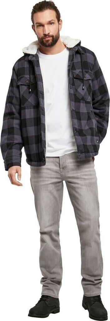 Зимняя куртка Brandit Lumberjacket Hooded black/grey