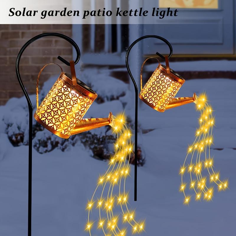 LED Solar Watering Can Lights Outdoor Solar Lantern String Waterproof Garden Lights for Patio Yard Pathway Plant Decoration