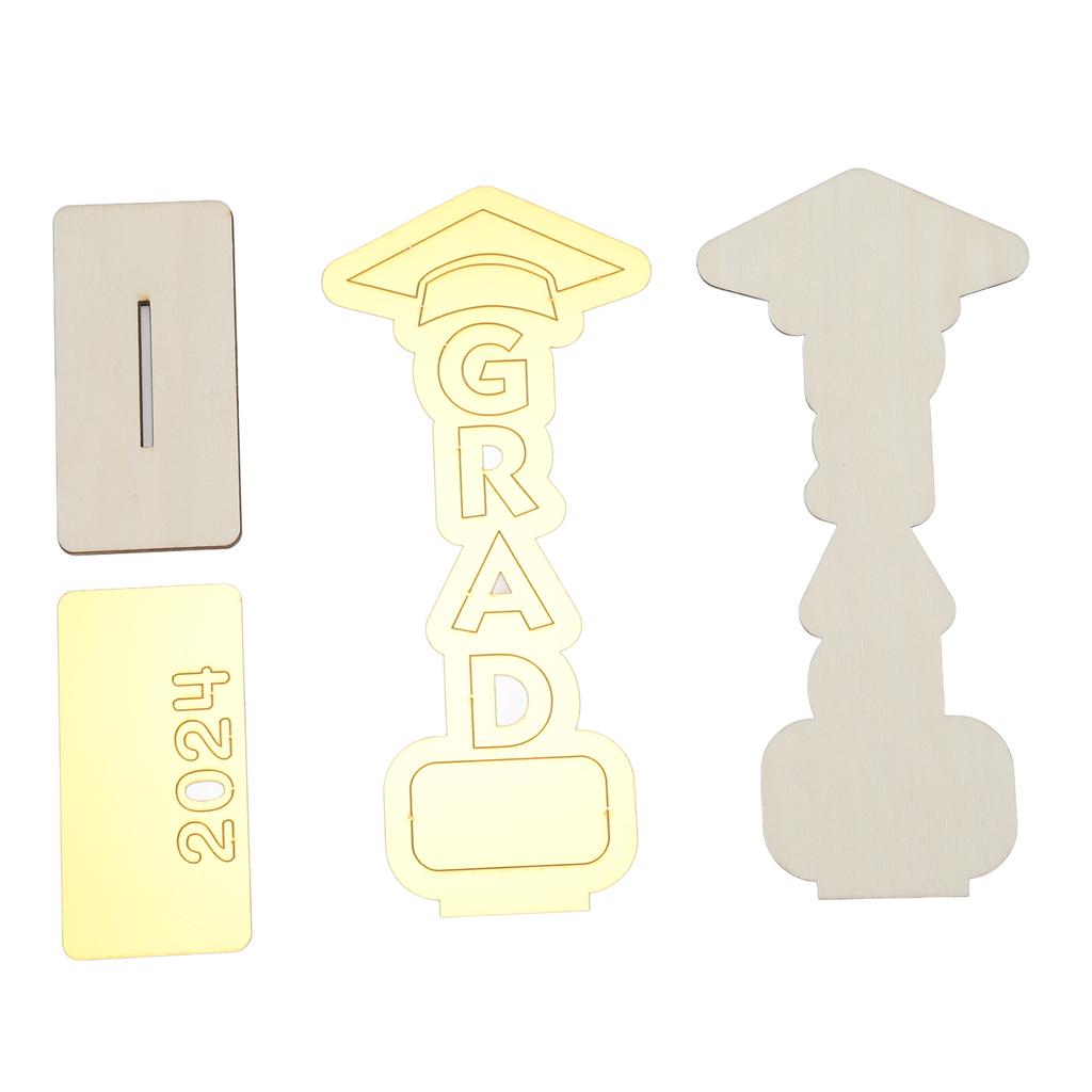 Graduation Wooden Ornament Versatile Desktop Graduation Decoration for Porch Balcony Living Room