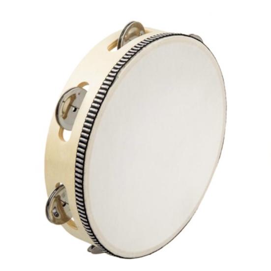 Wooden Drum Tambourine Single Side Percussion Musical Instrument Kid Toddler Toy